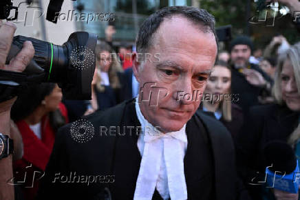 Defense Barrister Colin Mandy leaves the Latrobe Valley Magistrates' Court in Morwell