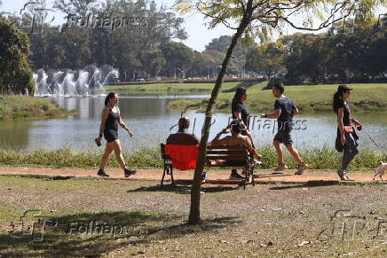 Movimentação no Parque Ibirapuera em São Paulo