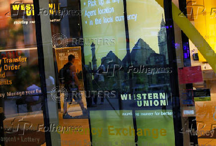 FILE PHOTO: A Western Union branch is seen in New York, in 2013