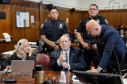 Weinstein appears at Manhattan Criminal Court for his rape and sexual assault retrial in New York