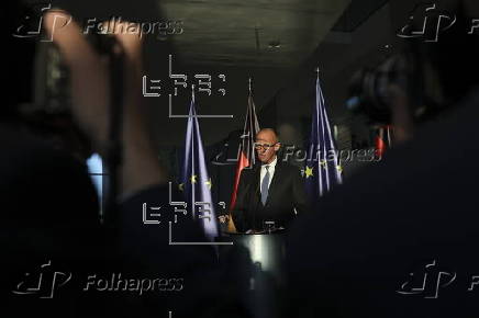 Geman Chancellor Merz attends handover ceremony at Chancellery