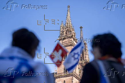 69th Eurovision Song Contest - Solidarity rally for the Israeli ESC participant Yuval Raphael