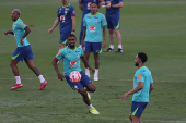 Entrenamiento de la selección de fútbol de Brasil en Ecuador