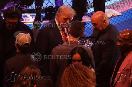 U.S. President Trump attends the UFC 316 event, in Newark