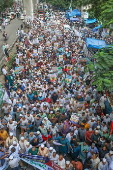 Protest in Dhaka after police clashed with pro-Hasina activists