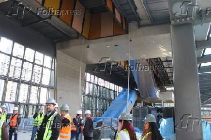 Obras da estação Aeroporto de Congonhas em SP