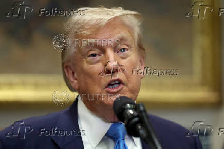 U.S. President Trump signs the VA Home Loan Program Reform Act at the White House in Washington, D.C.