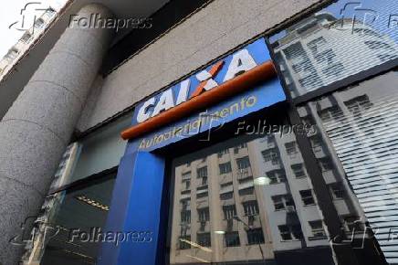 Fachada do banco Caixa Econômica Federal na rua Graça Aranha, no centro do Rio