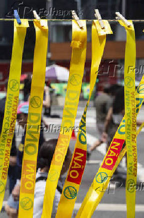 Protesto na av. Paulista contra indicação de Flavio Dino ao STF