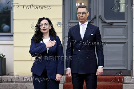Finnish President Alexander Stubb meets with Kosovo's President Vjosa Osmani Sadriu in Helsinki