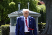 US President Donald Trump departs to Michigan on his 100 days in office