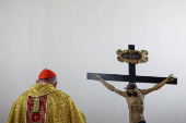 Sunday Mass at Signora di Guadalupe church, in Rome
