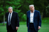 U.S. President Trump returns to White House in Washington