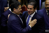Davi Alcolumbre e Hugo Motta na abertura do ano Legislativo