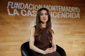 Activista Nadia Murad en acto en La Casa Encendida