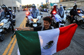 Protest against federal immigration sweeps, in Los Angeles