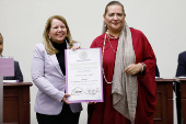 Judges elected to Mexico's Supreme Court receive certificates confirming their victory in the judicial election in Mexico City