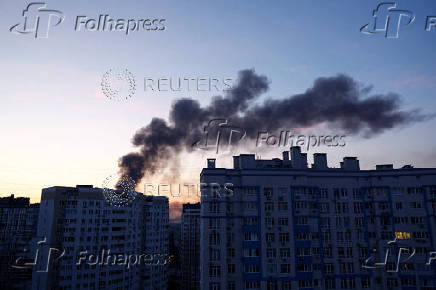 Aftermath of Russian drone and missile attacks in Kyiv
