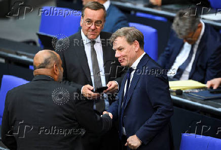 Session at the German lower house of parliament Bundestag, in Berlin
