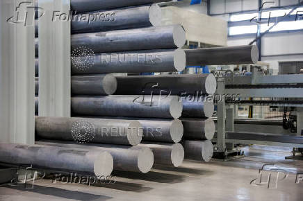 FILE PHOTO: Magna Aluminum Profile's new facility is North America's fully-electric and automated aluminum extrusion line, in Salaberry de Valleyfield