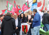 Manifestaçao de vários sindicatos dos trabalhadores dos distritos do Porto