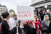 Rally against Islamophobia in Paris following man's stabbing in southern France mosque