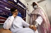 Blood transfusion of patients on World Thalassemia Day in Pakistan