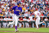 NCAA Baseball: College World Series-Arkansas v LSU