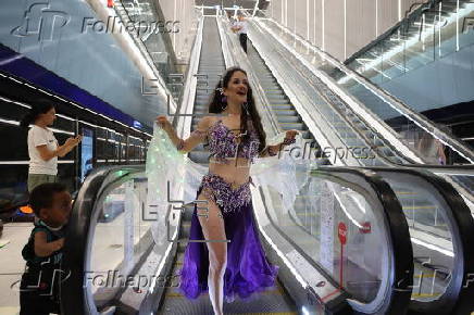People shelter at Tel Aviv Light Rail Station amid ongoing Iranian ballistic missile threat