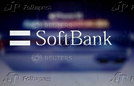FILE PHOTO: FILE PHOTO: The logo of SoftBank is displayed at a company shop in Tokyo