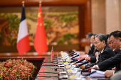 China's National People's Congress Chairman Zhao Leji meets with President of the French National Assembly Yael Braun-Pivet, in Beijing