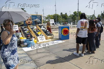 WWF protest during Geneva Plastics Treaty negotiations