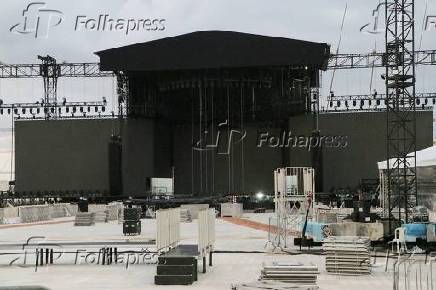 Vista do Copacabana Palace onde Lady Gaga está