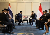 Thai Foreign Minister Sangiampongsa meets Indonesia's Foreign Minister Sugiono in Bangkok
