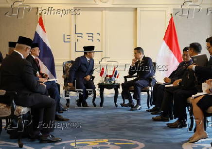 Thai Foreign Minister Sangiampongsa meets Indonesia's Foreign Minister Sugiono in Bangkok