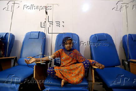 Blood transfusion of patients on World Thalassemia Day in Pakistan