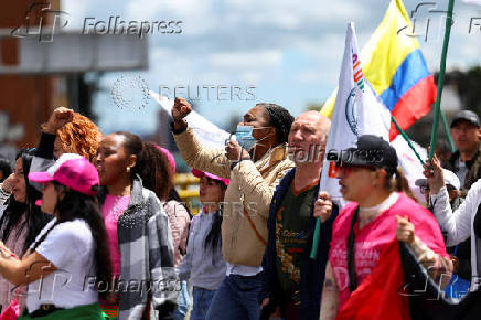 Protest to back Colombian President Petro's labor reform proposal in Bogota