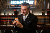 First Minister of Scotland John Swinney and Japanese Ambassador to the UK, Hiroshi Suzuki, visit the Auchentoshan Distillery