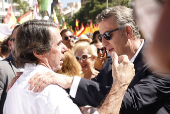 Manifestación del PP contra Sánchez bajo el lema 'Democracia o mafia'