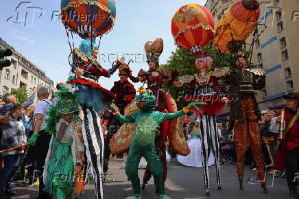 Annual street parade, which is part of the Carnival of Cultures celebrating the multi-ethnic diversity of the city, in Berlin