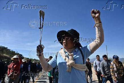 Supporters of former President Evo Morales continue with roadblocks on highway, in Parotani