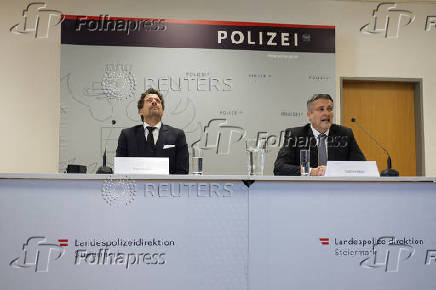 Graz police and prosecutors hold a press conference following school shooting, in Graz