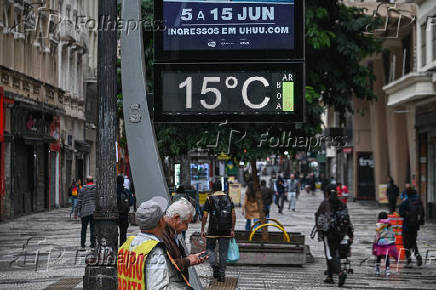 Baixas temperaturas no centro de São Paulo