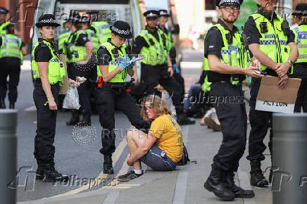Protest calling for the de-proscription of the Palestine Action group, in Manchester