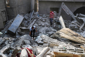 Aftermath of overnight Israeli strikes, in Gaza City