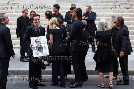 Funeral of late French talk show host and TV journalist Thierry Ardisson in Paris