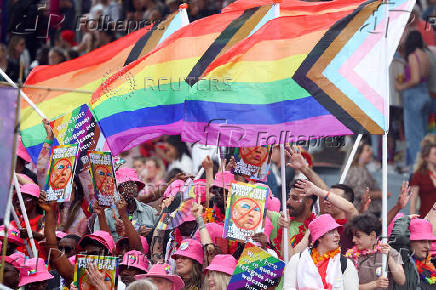 Annual gay pride parade in Amsterdam