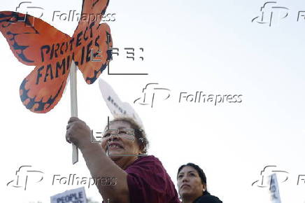 Immigration rights protest in Los angeles