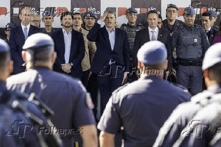 Tarcisio durate inauguração de distrito policial em Sorocaba