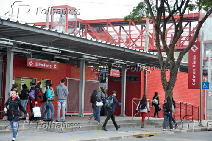 Vista da estação de trem Calmon Viana